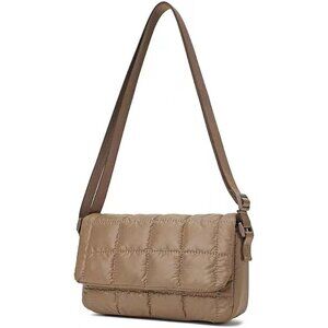 Quilted Nylon Crossbody Bag for Women Small Light Durable Versatile